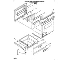 Roper FEP350BW1 door and drawer diagram