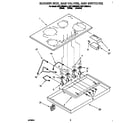 KitchenAid KGCT365BAL3 burner box, gas valves, and switches diagram