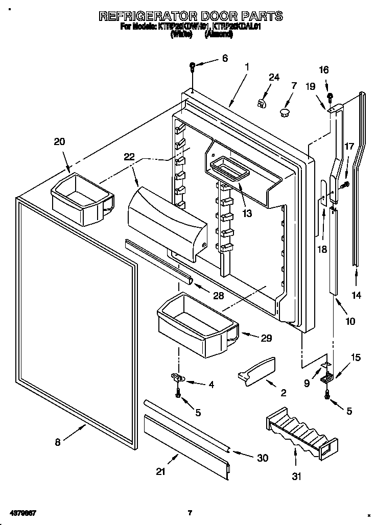 Refrigerator door