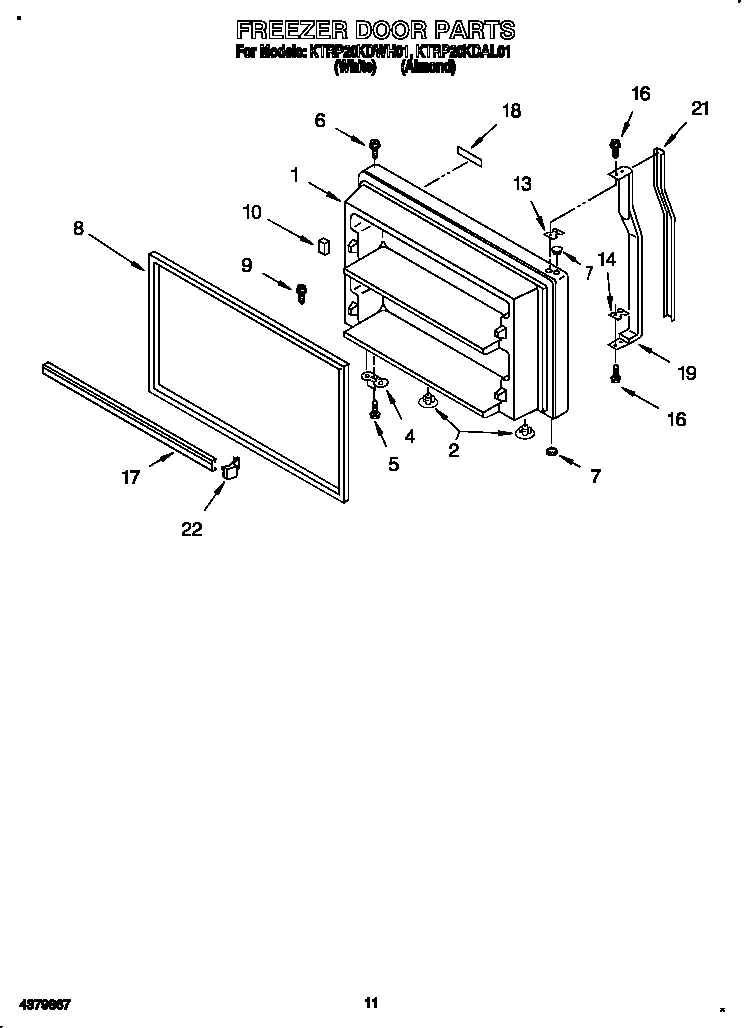 Freezer door