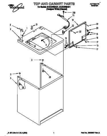 Top and cabinet