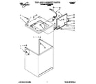 Whirlpool 6LSP8255AW2 top and cabinet diagram