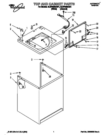 Top and cabinet