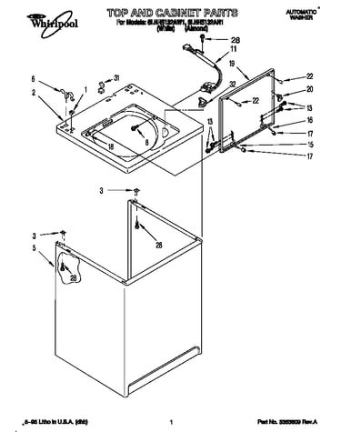 Top and cabinet
