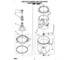 Whirlpool 6LBR5132AW1 agitator, basket and tub diagram