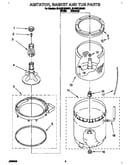 Agitator, basket and tub