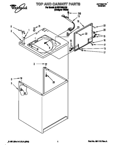Top and cabinet