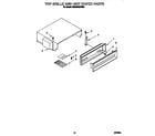 KitchenAid KSSS36QDW00 top grille and unit cover diagram