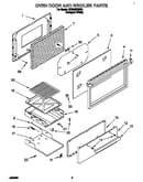 Oven door and broiler