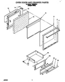 Oven door and drawer