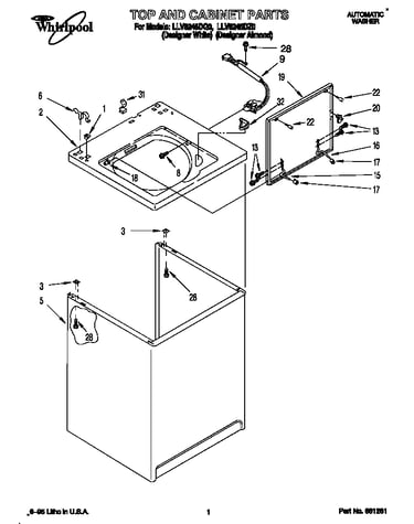 Top and cabinet