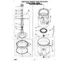 Whirlpool LLV8245DQ0 agitator, basket and tub diagram