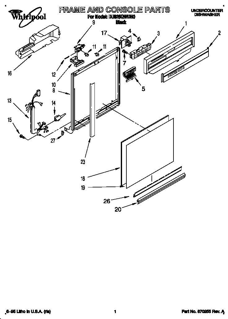 Frame and console