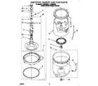 Whirlpool LLR8245DQ0 agitator, basket and tub diagram