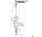 Whirlpool LLR8245DQ0 brake and drive tube diagram