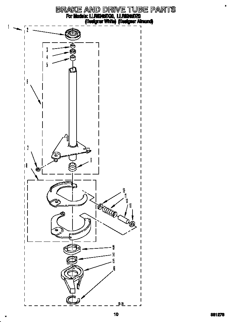 Brake and drive tube