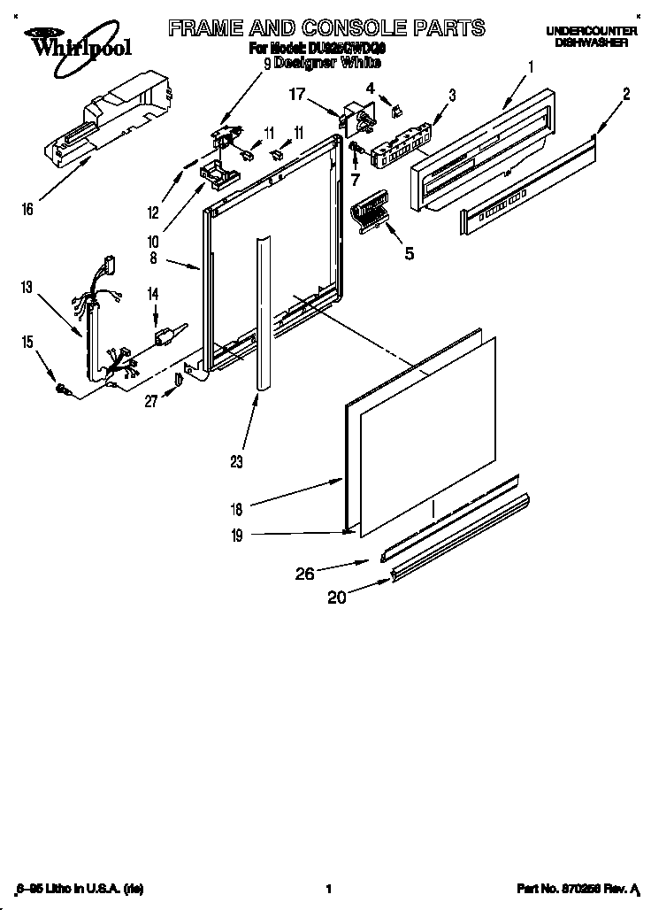 Frame and console