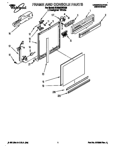 Frame and console