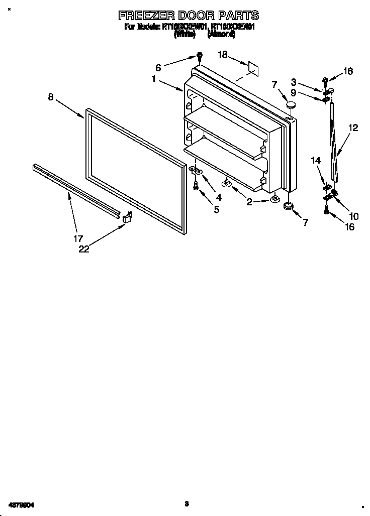 Freezer door