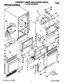 Cabinet liner and door