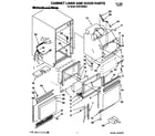 KitchenAid KUIS185DBL0 cabinet liner and door diagram
