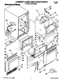 Cabinet liner and door