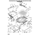 KitchenAid KUIS185DBL0 evaporator, ice cutter grid and water diagram