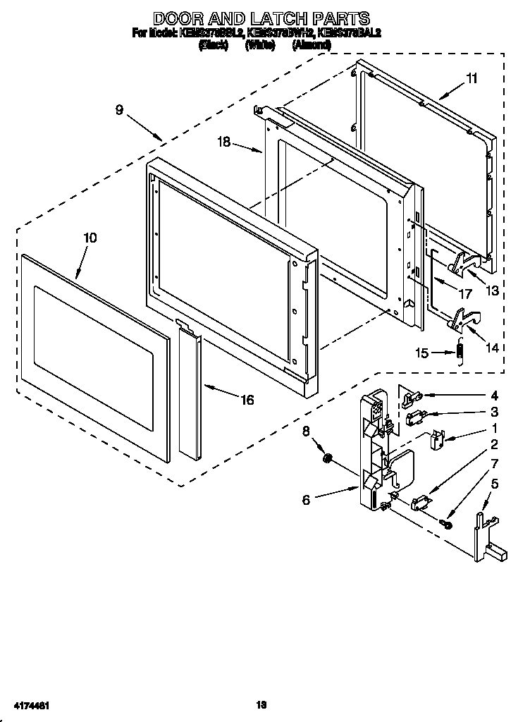 Door and latch
