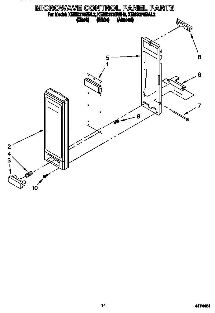 Microwave control panel
