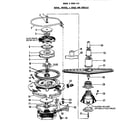 Roper 8565L40 motor, heater and spray arm diagram