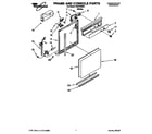 Whirlpool DU8150XB1 frame and console diagram