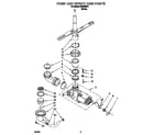 Whirlpool DU8150XB1 pump and spray arm diagram