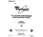Whirlpool RF310PXVF0 front cover diagram