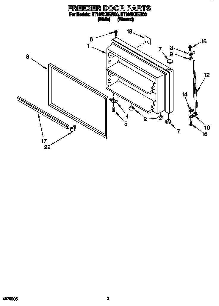 Freezer door
