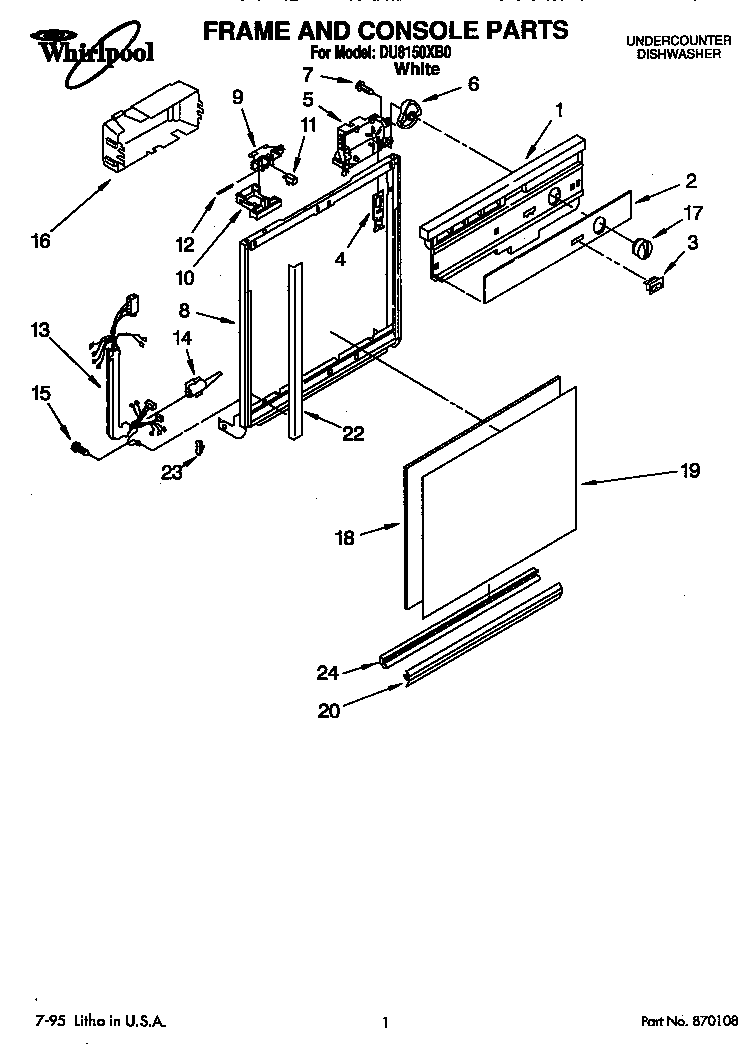Frame and console