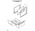 Whirlpool RF302BXVN0 door and drawer diagram