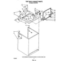 Whirlpool LA5610XTW0 top and cabinet diagram