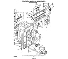 Whirlpool LA5610XTM0 controls and rear panel diagram