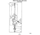 Whirlpool LA5610XTF0 brake and drive tube diagram