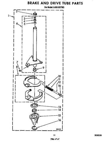 Brake and drive tube
