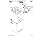 Whirlpool LLT7144DQ0 top and cabinet diagram