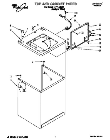 Top and cabinet