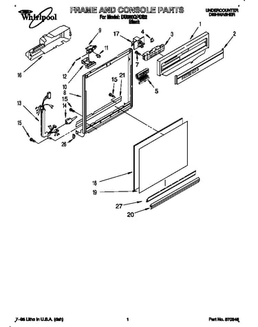 Frame and console
