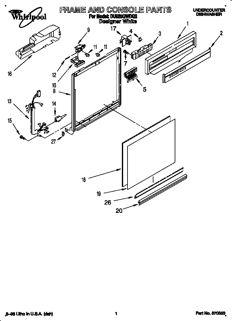 Frame and console