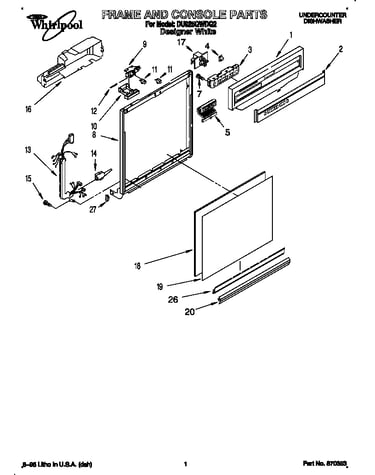 Frame and console