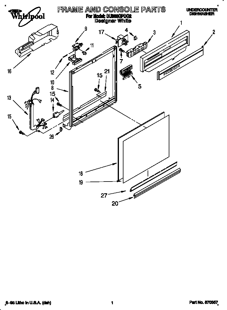 Frame and console