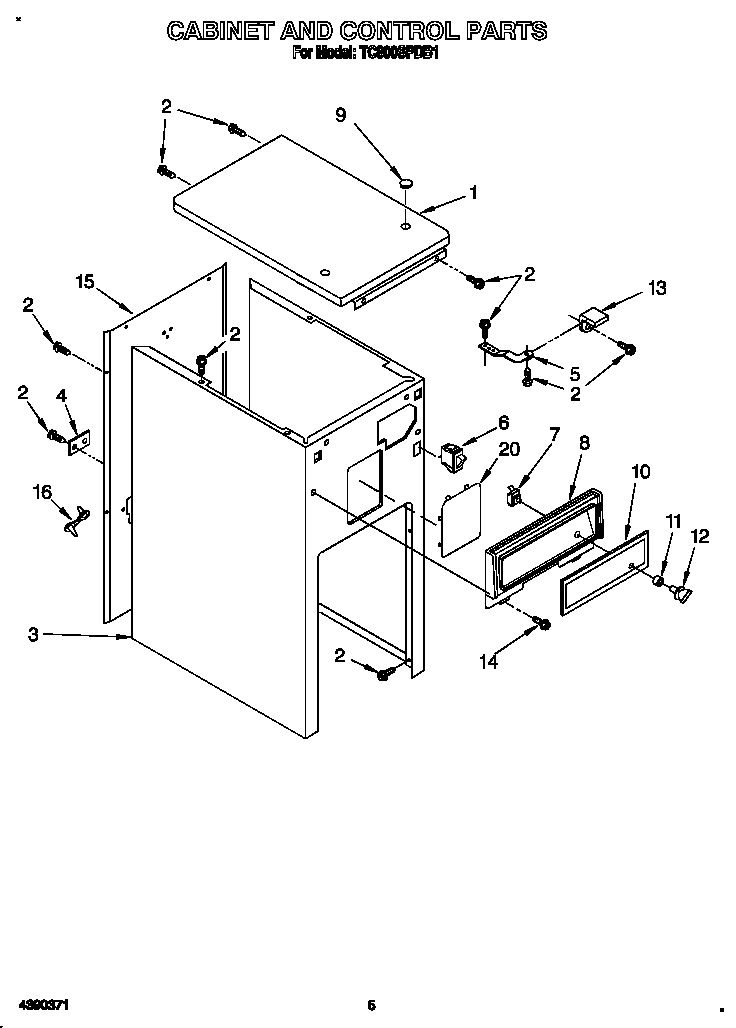 Cabinet and control