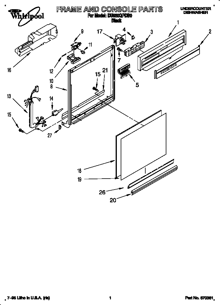 Frame and console