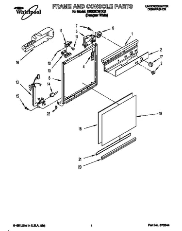 Frame and console