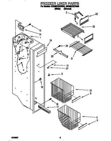 Freezer liner
